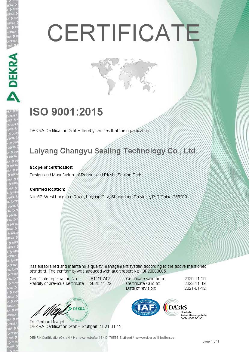 Laiyang CHY ISO9001:2015