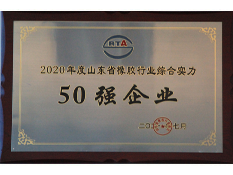 2020年度山东省橡胶行业50强企业